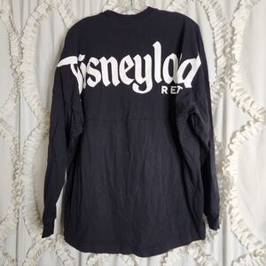 Disney Parks Disneyland Sz Medium Black Spell Out Spirit Jersey